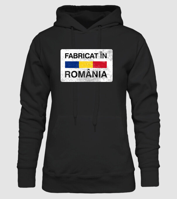 Fabricat în România model negru pe tricou