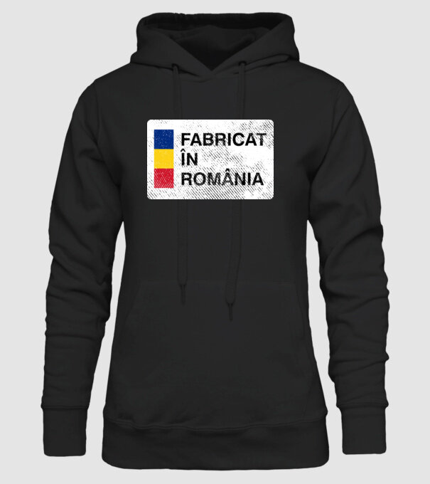 Fabricat în România model negru pe tricou