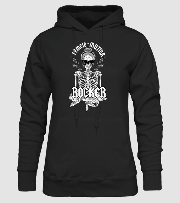 femeie - mutter - rocker model negru pe tricou