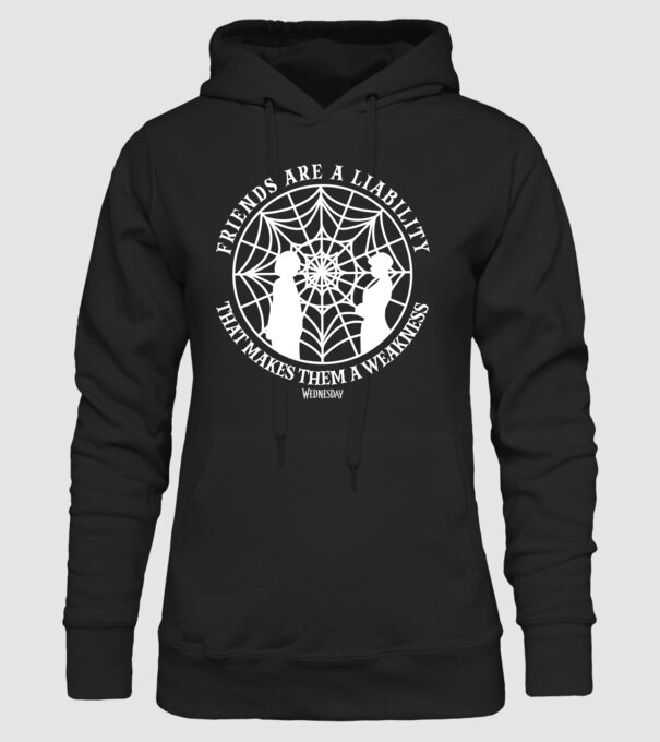 Friends are liability model negru pe tricou