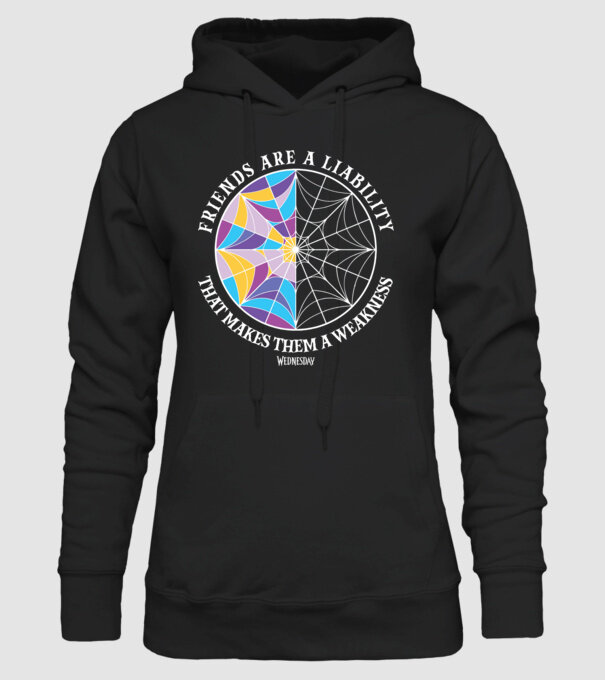 Friends are liability model negru pe tricou