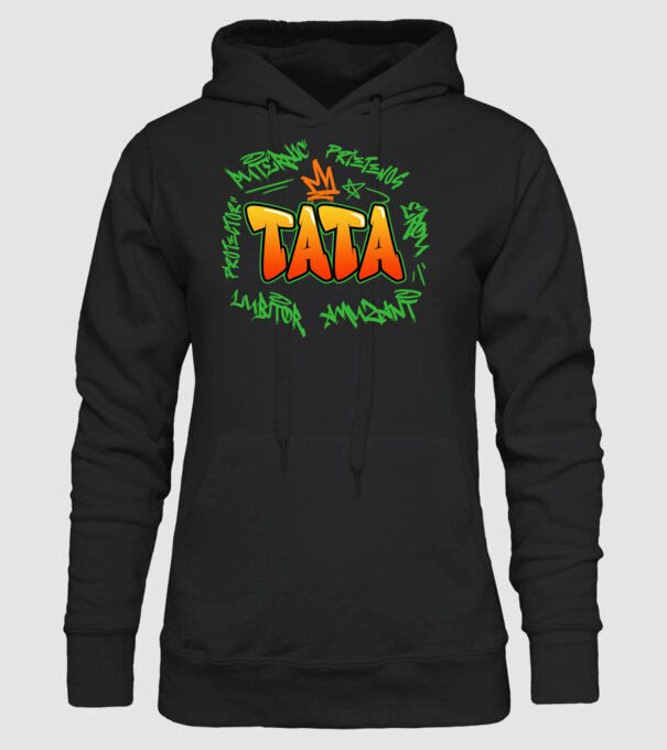Graffiti tata model negru pe tricou