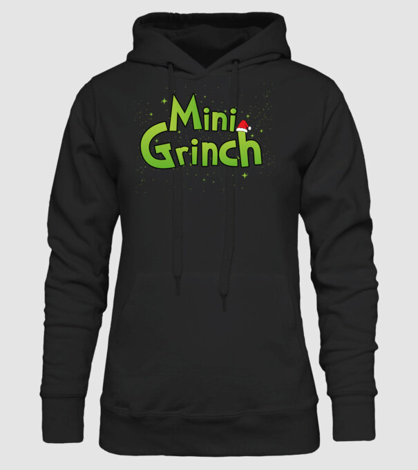 Grinch Family Mini Grinch model negru pe tricou