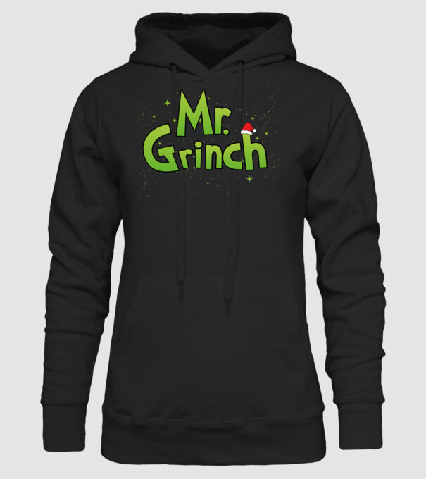 Grinch Family Mr Grinch model negru pe tricou