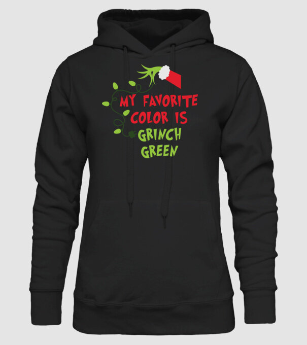 Grinch Green model negru pe tricou