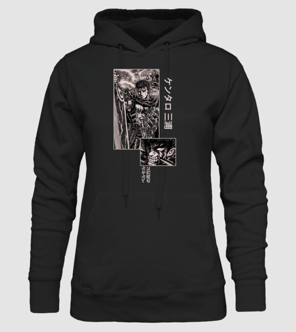 Guts Berserk model negru pe tricou