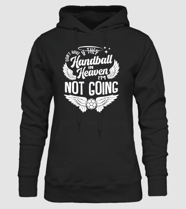 Handball in Heaven model negru pe tricou