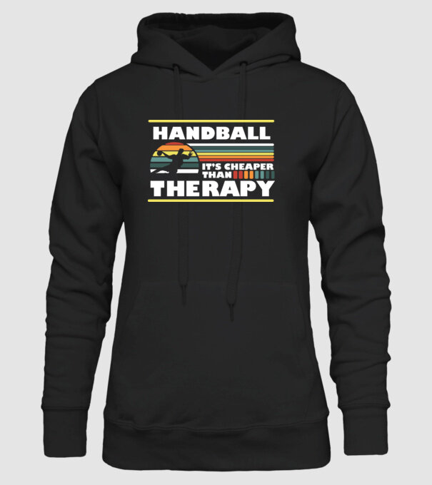 Handball therapy model negru pe tricou