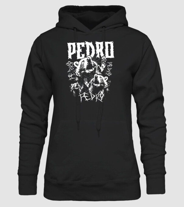 Heavy Metal pedro model negru pe tricou