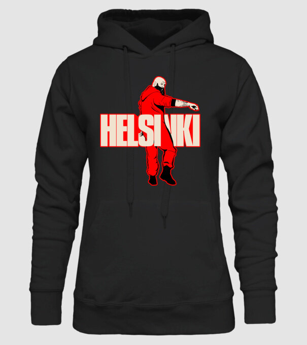 helsinki la casa de papel model negru pe tricou