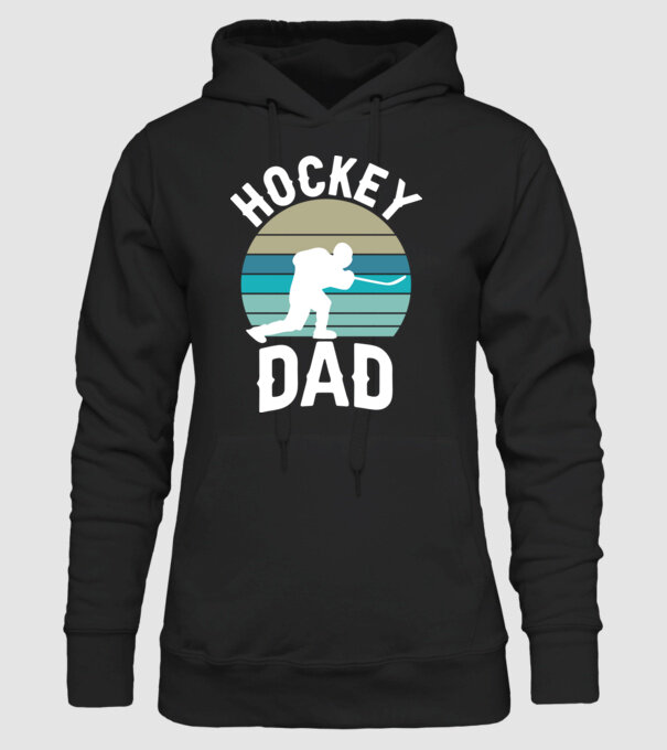 Hockey dad model negru pe tricou
