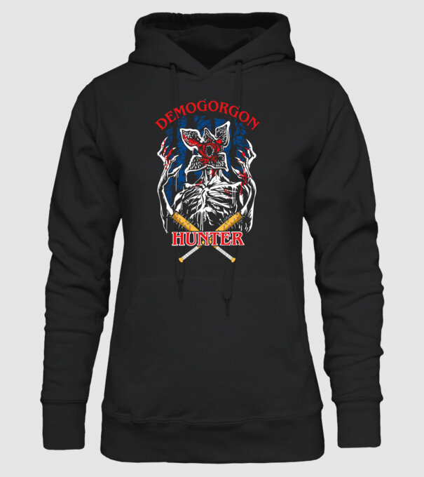 Demogorgon hunter model negru pe tricou