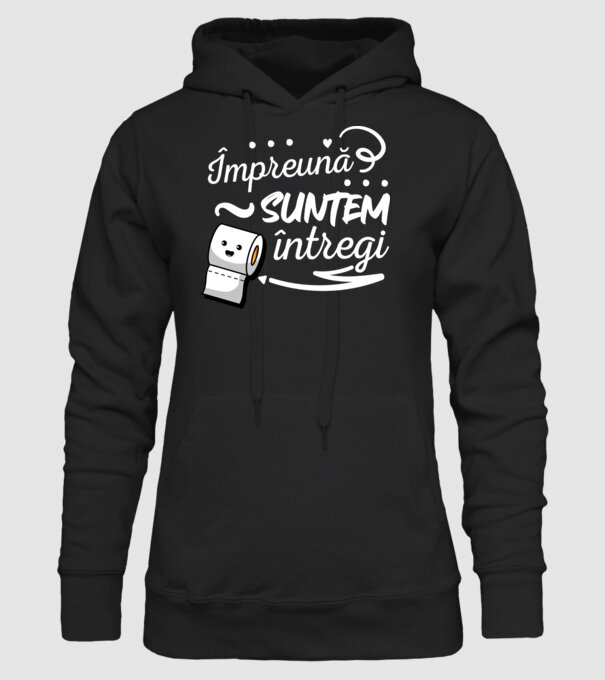 Împreună suntem întregi! model negru pe tricou