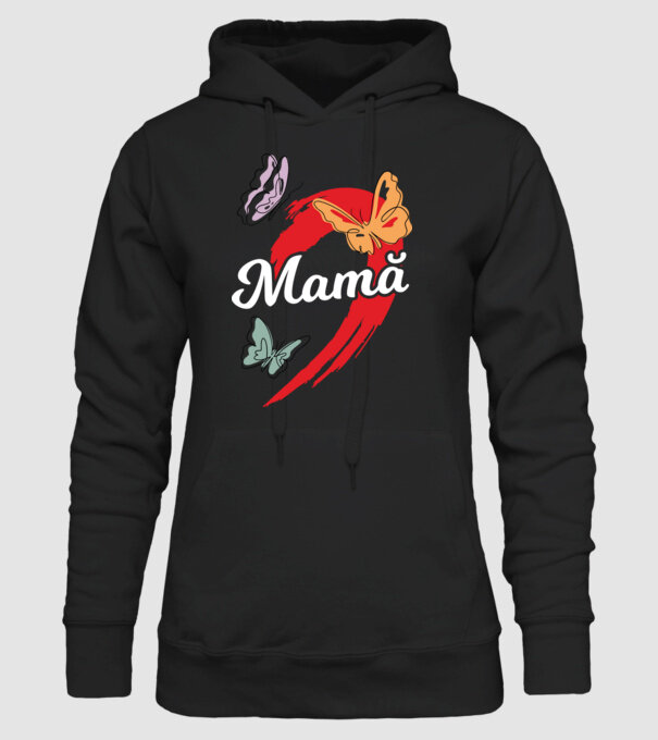 Mamă model negru pe tricou
