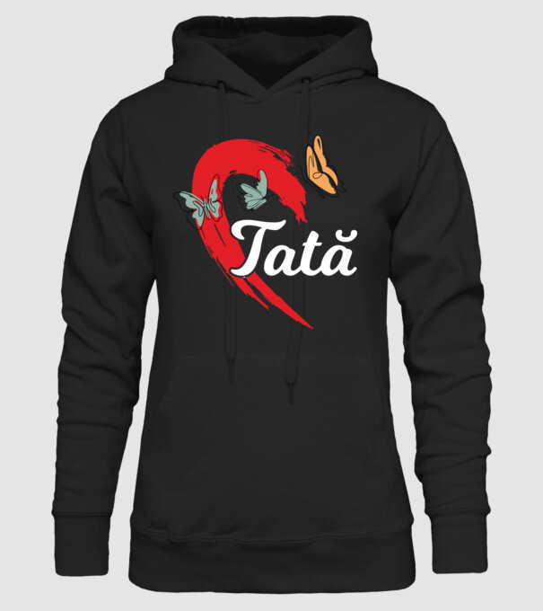 Tată model negru pe tricou