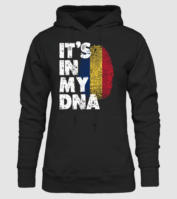its in my dna model negru pe tricou