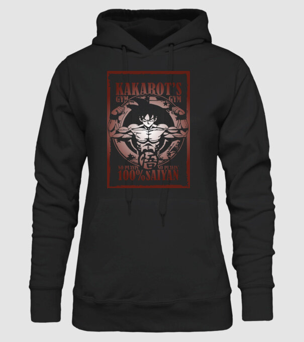 kakarots gym dragonball model negru pe tricou