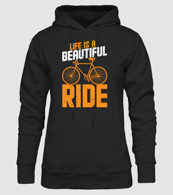 Life is a beautiful ride model negru pe tricou