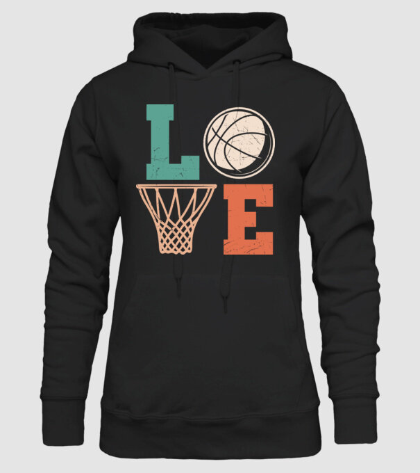 LOVE basketball model negru pe tricou