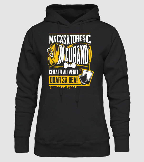 Mă căsătoresc în curând model negru pe tricou