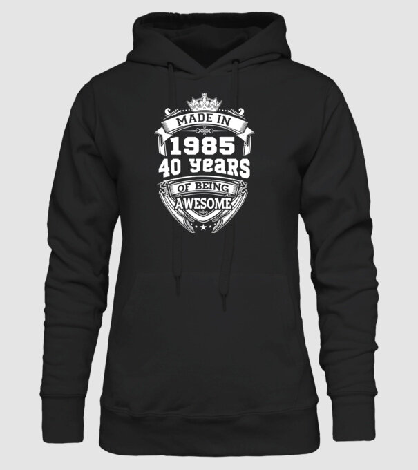 Made in awesome 1985 model negru pe tricou