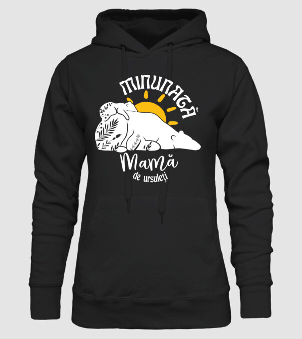 Minunată mamă de ursuleți model negru pe tricou