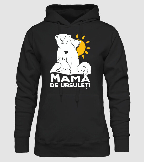 Minunată mamă de ursuleți model negru pe tricou