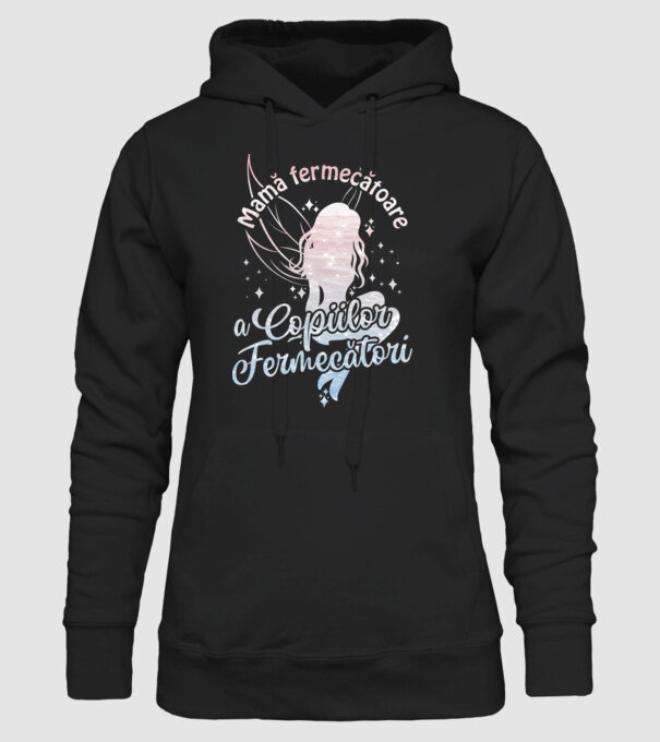 Mamă fermecătoare a copiilor fermecători model negru pe tricou