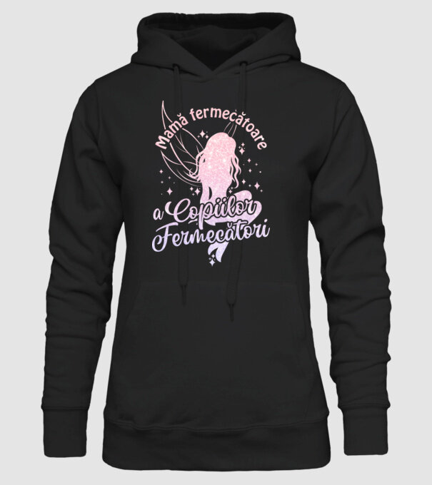 Mamă fermecătoare a copiilor fermecători model negru pe tricou
