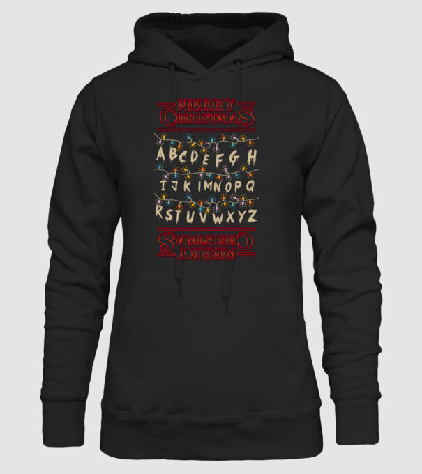 merry christmas upside down model negru pe tricou