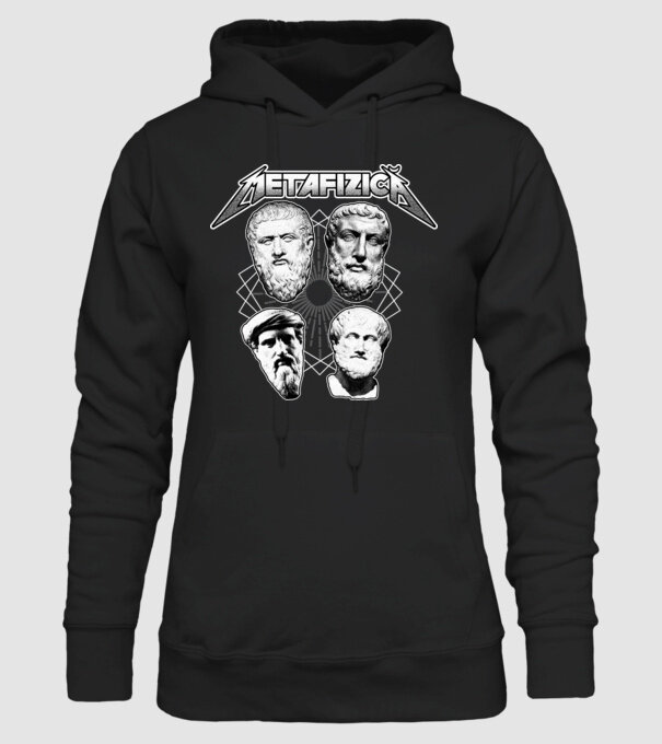 metafizică model negru pe tricou