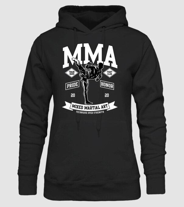 MMA model negru pe tricou