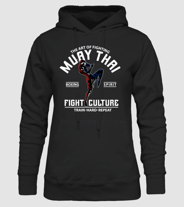 Muay Thai model negru pe tricou