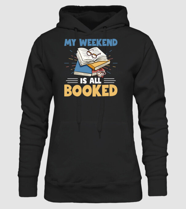 My weekend booked model negru pe tricou