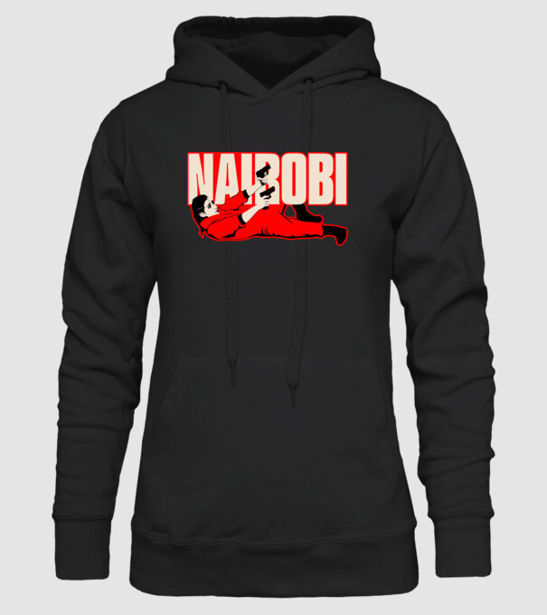 nairobi la casa de papel model negru pe tricou