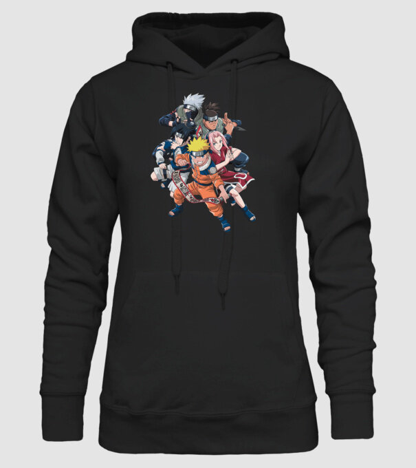 NARUTO model negru pe tricou