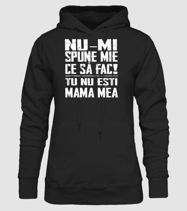 ne-mondd-meg-mit-csinaljak-ANYA-FEHER-RO model negru pe tricou