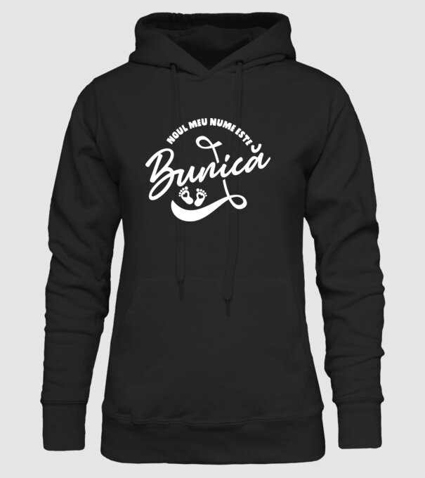 Noul meu nume este Bunică model negru pe tricou