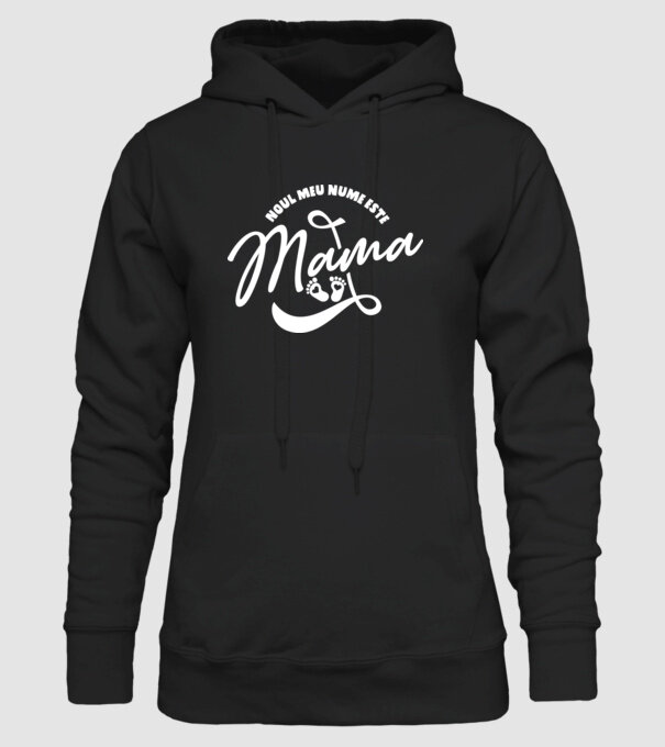 Noul meu nume este Mama model negru pe tricou