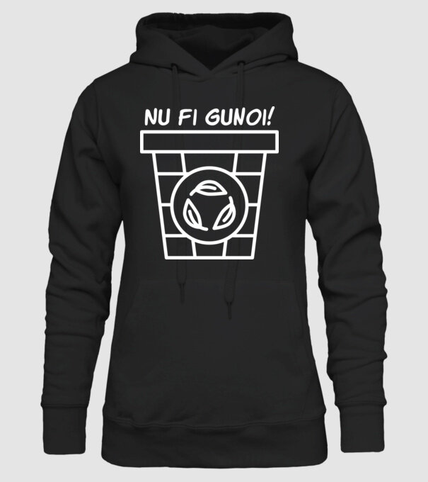 Nu fi gunoi model negru pe tricou