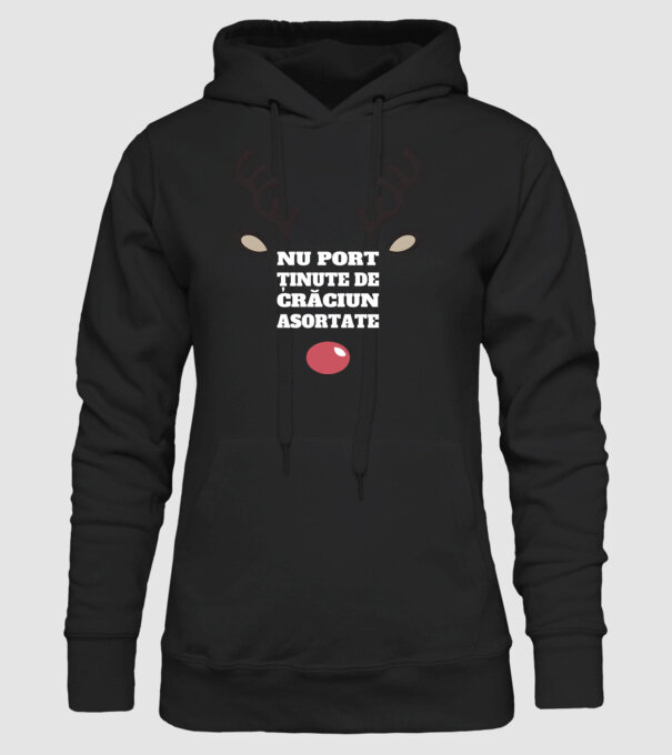 Nu port ținute de crăciun asortate crăciun chiar căprioară Negru model negru pe tricou