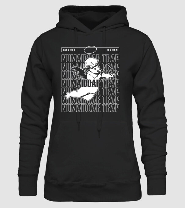 numaidoar trap model negru pe tricou