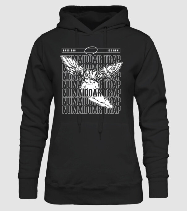 numaidoar trap model negru pe tricou