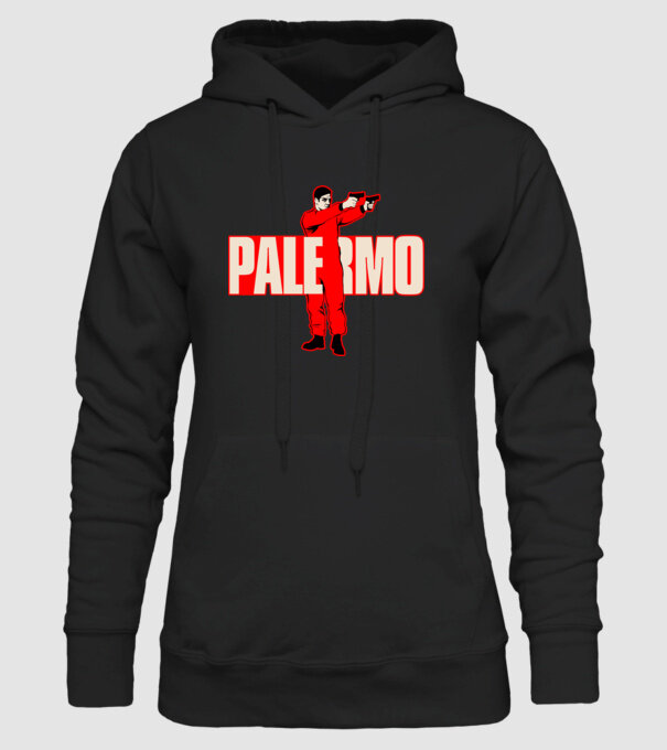 palermo la casa de papel model negru pe tricou