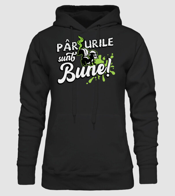 Pârțurile sunt bune model negru pe tricou