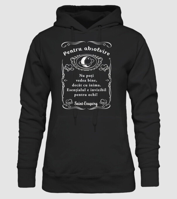 pentru absolvire model negru pe tricou