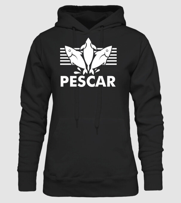 Pescar original model negru pe tricou