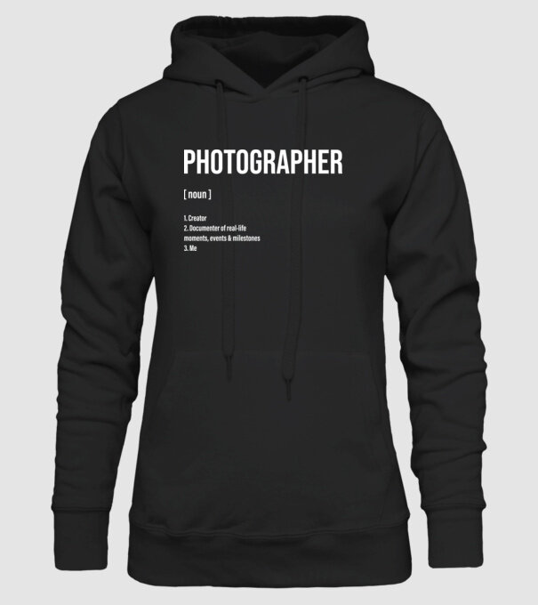 Photographer model negru pe tricou
