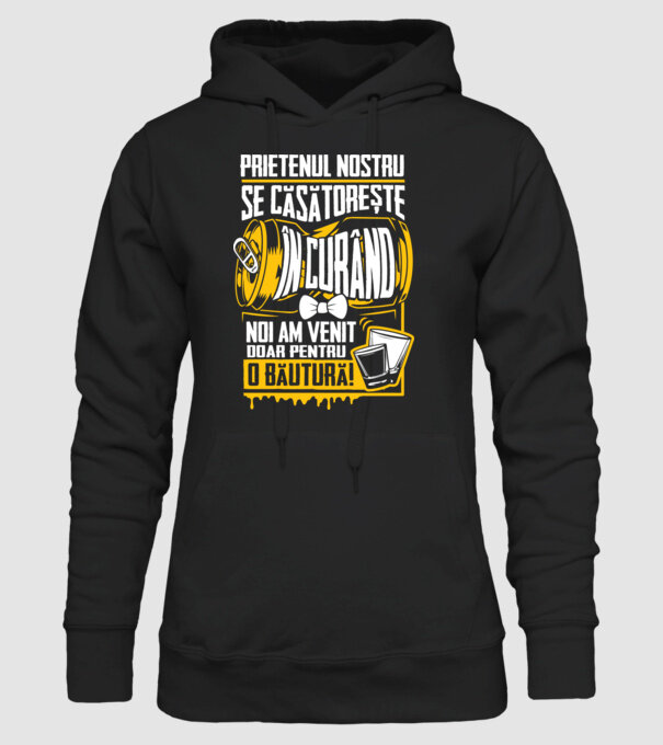 Prietenul nostru se căsătorește în curând model negru pe tricou