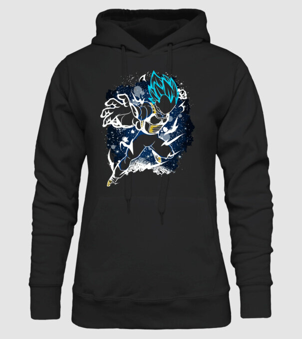 prince vegeta dragonball model negru pe tricou